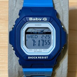 Casio G-Shock Baby-G BLX-5600 Blue G-LIDE Tide Graph Square Womens Digital Watch